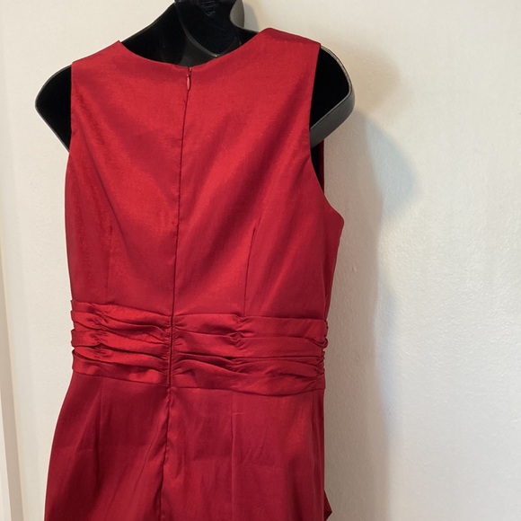 CHETTA B Deep Red Evening Dress Sleeveless in Size 8 - Picture 5 of 9